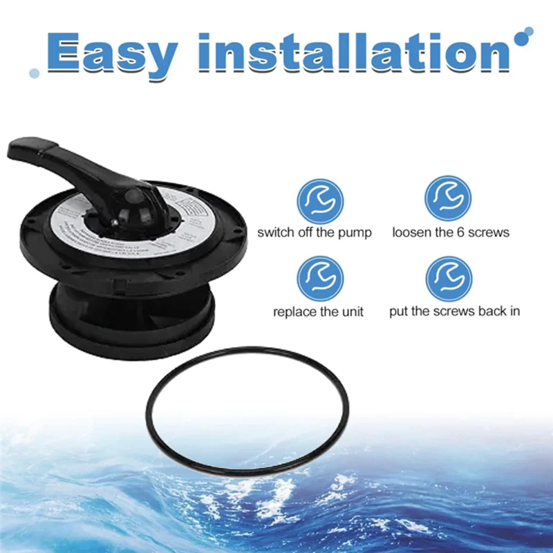 -A12R SPX0714BA Cover Key And Handle Assembly For Hayward Multiport Valve/Sand Systems Compatible SP0714T/S210S/S220T2 Series