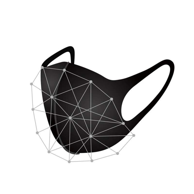 UV Protection Face Mask Adults Children Summer Earloop Mask Black Travel-Friendly Breathable Lightweight Washable Face Coverings