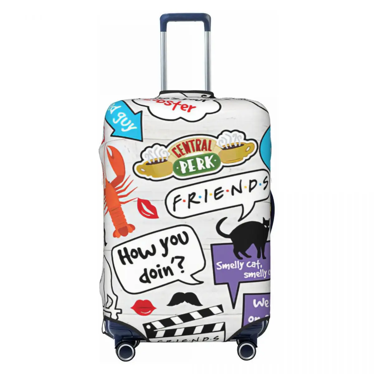 Friends Tv Show Print Luggage Protective Dust Covers Elastic Waterproof 18-32inch Suitcase Cover Travel Accessories