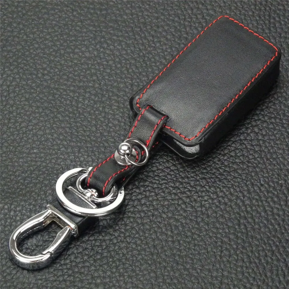 jingyuqin 4BTN Leather Car Key Cover For Toyota Premio Avalon Camry Smart Keyless Case Wallet KeyChain