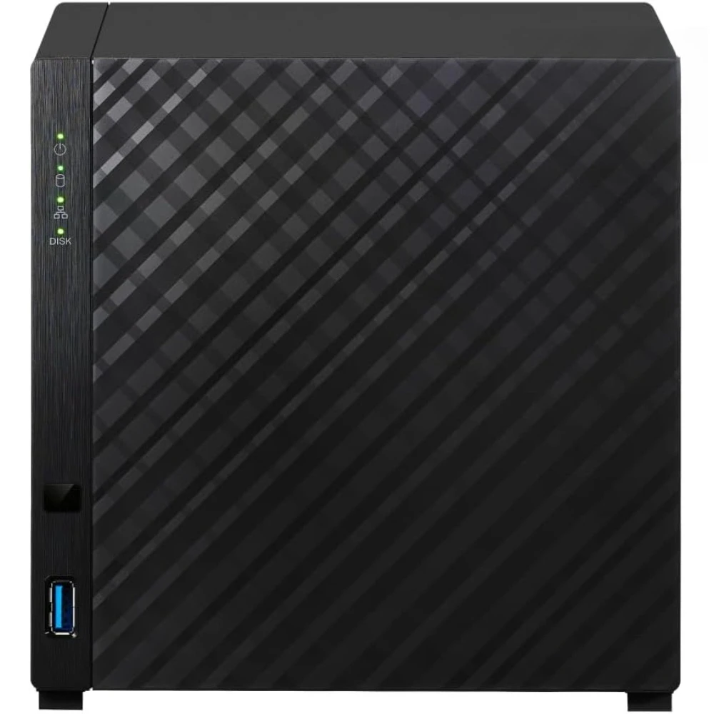SUMMER SALE-4 Bay NAS Diskless Quad Core 1.7GHz CPU 2.5GbE Port 1GB DDR4 3 USB 3.0 Network Attached Storage for Home Cloud Backu