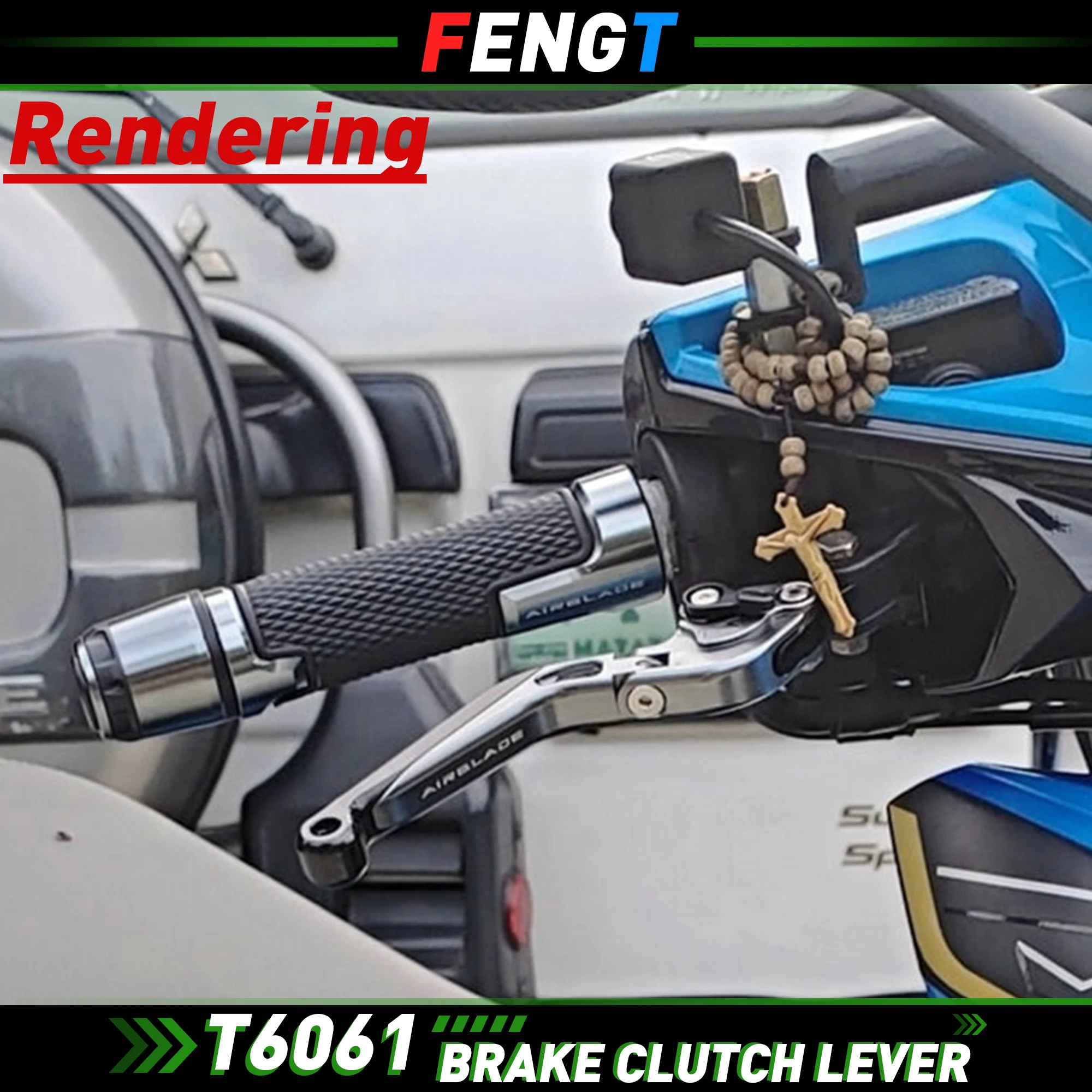 لذراع الفرامل  SYM CRUiSYM 125/250/300/150X 2020-2024 -رافعة دواسة بمقبض قابل للطي قابل للتعديل #5