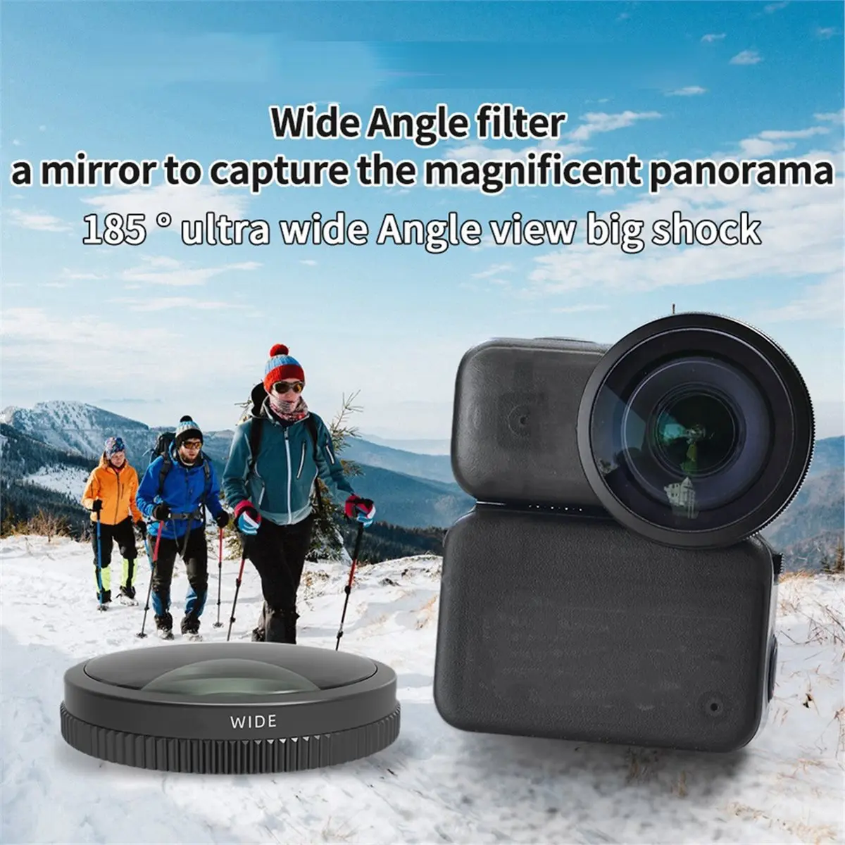 

ABJA Wide-Angle Lens for DJI OSMO Nano Wide Lens Filter for DJI OSMO Nano Action Camera Accessory
