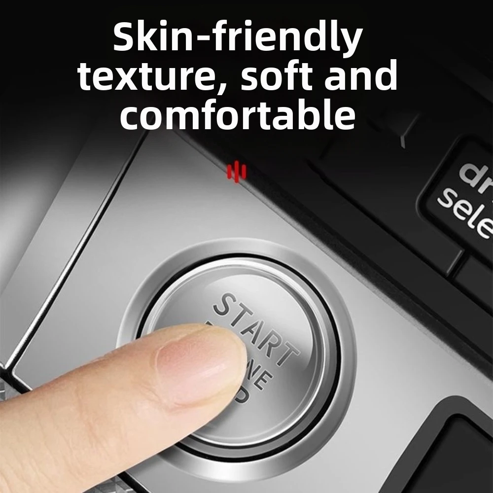 Crystal Transparent Ignition Switch Sticker HD Light-Transmitting Protective Film Start Stop Button Protector Scratch Resistant