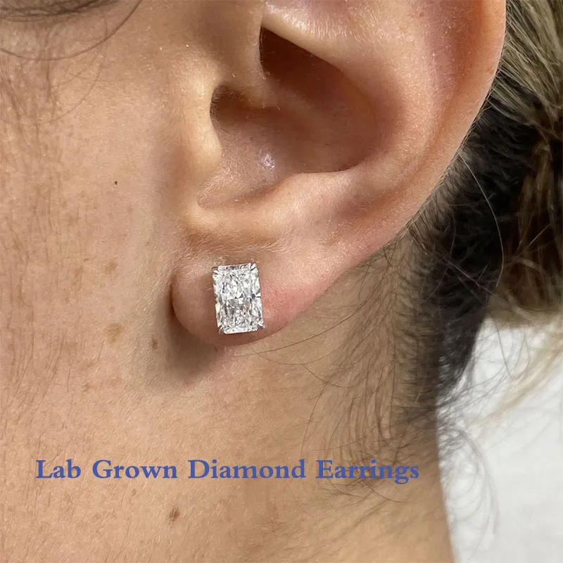 

Сертифицированные IGI серьги-гвоздики с бриллиантами 2Ctw DEF/VS VVS сияющей огранки CVD HPHT Lab, платиновые серьги 950