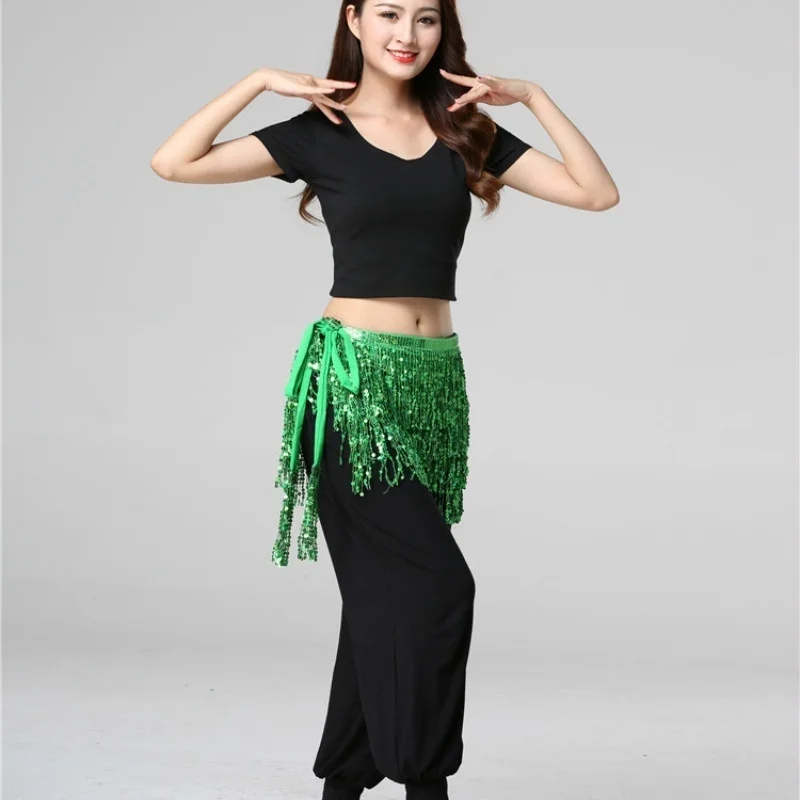 Lady Women Belly Dancing Dress Waist Chain Belt Shiny Hula Stage Show Accessories Bellydance Costume Prop Belly Dance Skirt