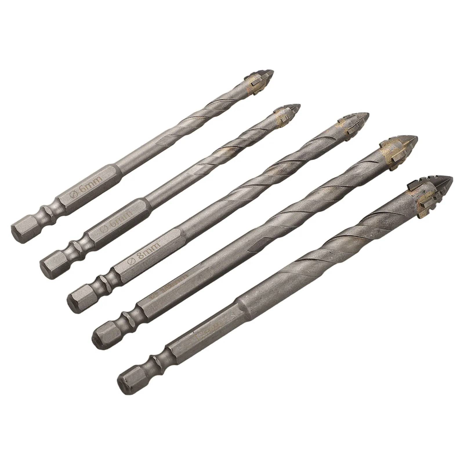 Hard Eccentric Drill Bits Four-Flute Sawtooth Eccentric Drill Bit High Hardness Bevel Tip Serrated Drill Bits For Brick Wood