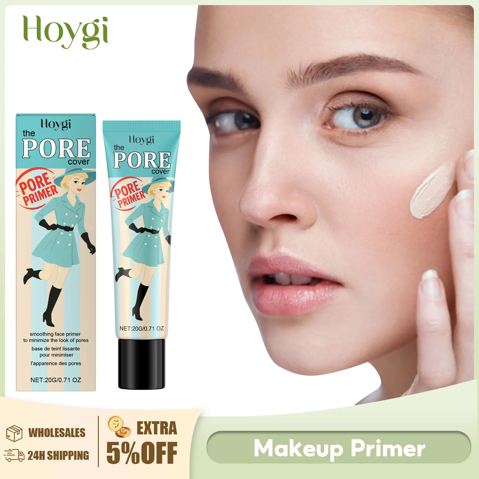 

Pre-Makeup Pore Primer Even Skin Tone Oil Control Smoothing Skin Texture Invisible Pores Moisturizing Waterproof Makeup Cosmetic
