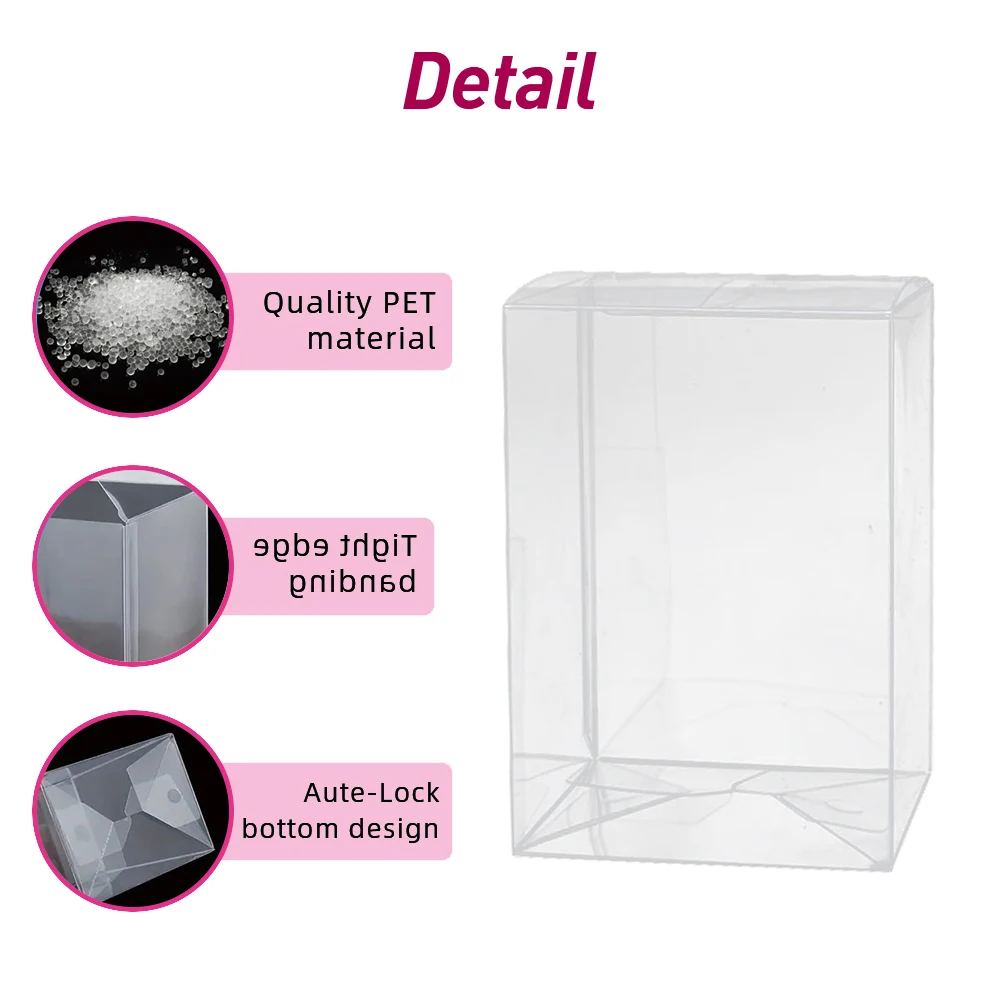 Geeignet für Funko Pop Schutzhüllen, transparente Boxen, Verpackungen für Actionfiguren und Spielzeug, transparente PET-Verpackungsboxen, 4 – Detail 3