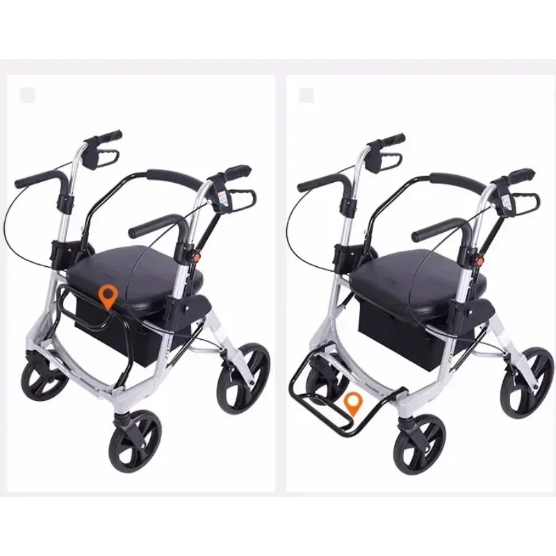 Chariot à Main Pliable observateur, Aide à la Marche à Quatre Roues