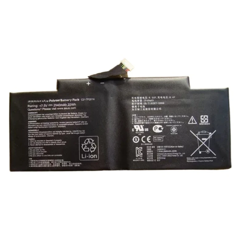 Newest C21-TF201X 7.5V 22Wh 2940mAh Li-polymer Battery for ASUS Eee Pad TF300 TF300T TF300TG TF300TL High Quality Laptop Battery