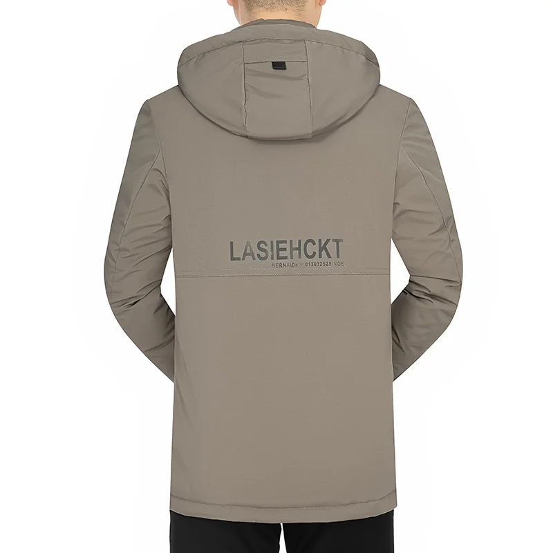 Parka à capuche en coton épais pour hommes, manteau chaud coupe-vent, sweats à capuche surdimensionnés, vêtements d'extérieur décontractés, longue section, 5XL, hiver, nouveau, 2024