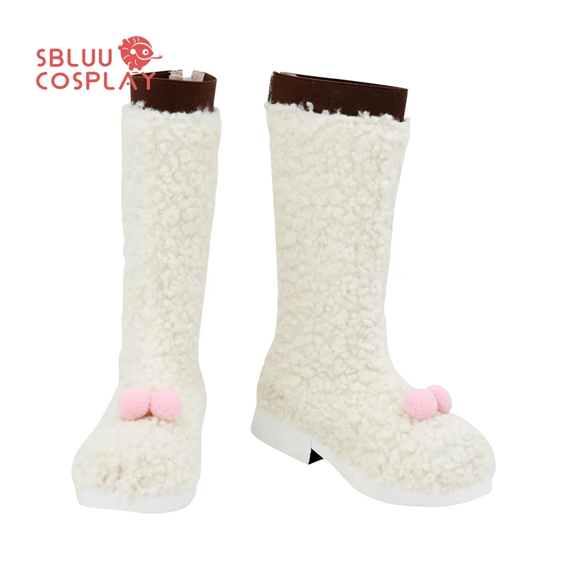 SBluuCosplay Anime Ariete Scarpe Cosplay Stivali su misura per feste di Halloween