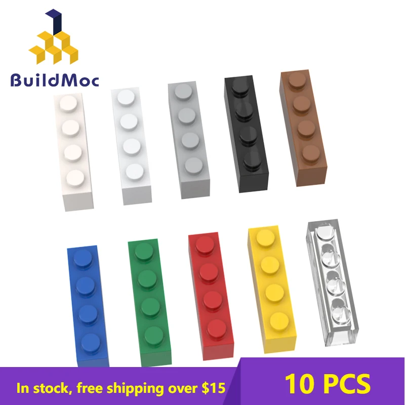 10Psc Bricks 3010 MOC Bricks 1x4 Compatible With Brand Part For Building Blocks Parts DIY Educational  Parts Kids Toys