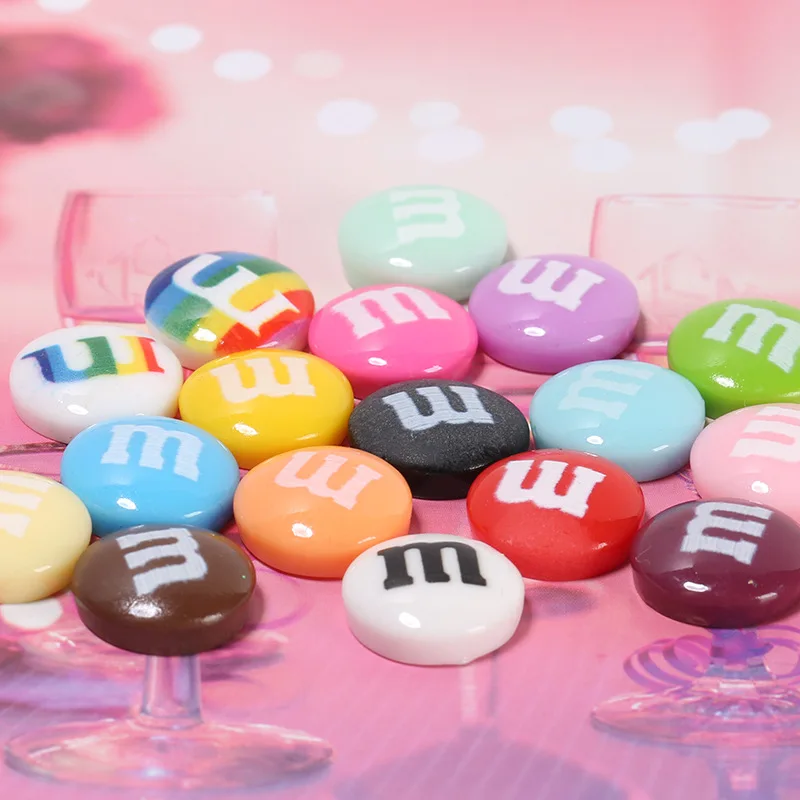 10Pcs Mixed Resin Candy Beads Colorful Candy Decoration Crafts Flatback Scrapbooking Fit Phone Embellishments Diy Accessories