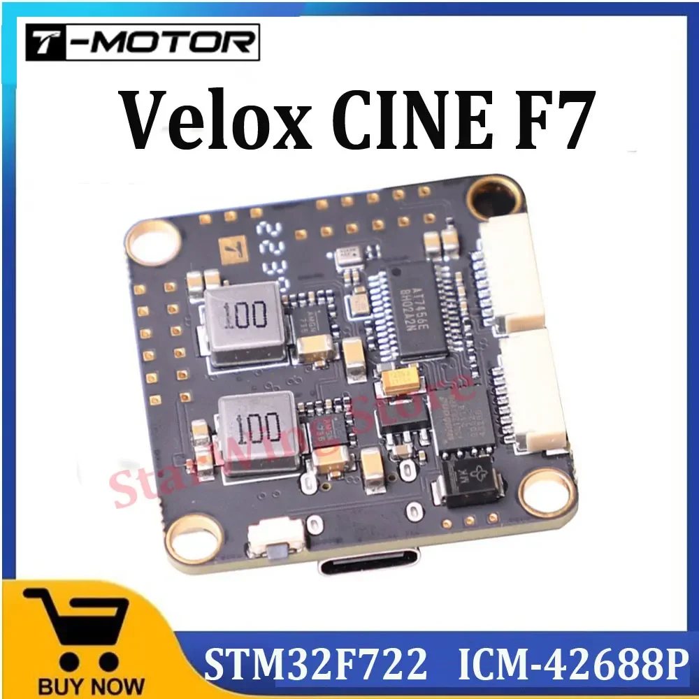 

T-MOTOR Velox F7 Multifunctional Freestyle Cinematic Flight Controller STM32F722 3-6S 30.5*30.5MM/4MM for RC FPV Racing Drones