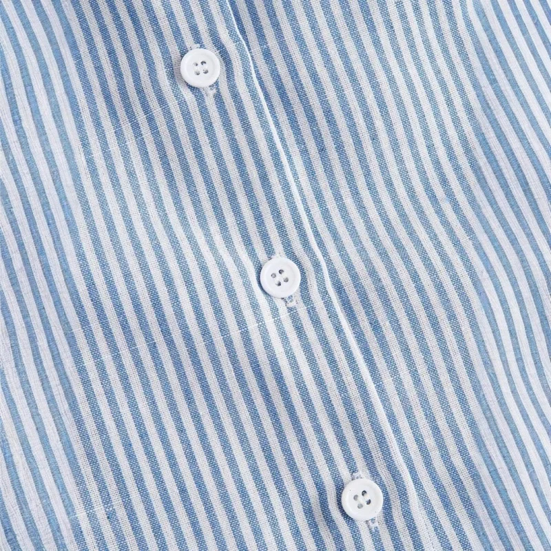 Mulheres verão novo elegante comute sem mangas vestido listrado emagrecimento lapela pescoço estilo europeu e americano mini vestido para mulher