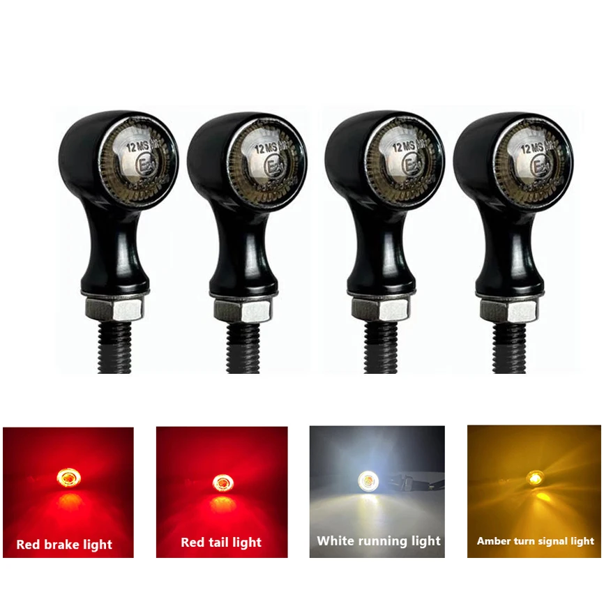 

Double Side Motorcycle LED Turn Signal Light Dynamic Flashing Blinker Turn Signal Led Indicator Rear Stop Tailights