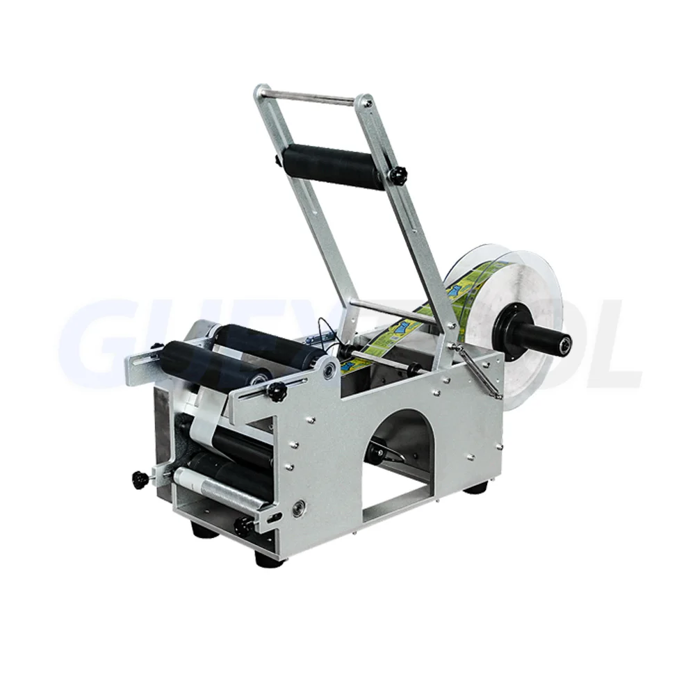 Semi-Automatic Electric Self-Adhesive Beverage Labeling Machine Touch Screen for Small Glass Plastic