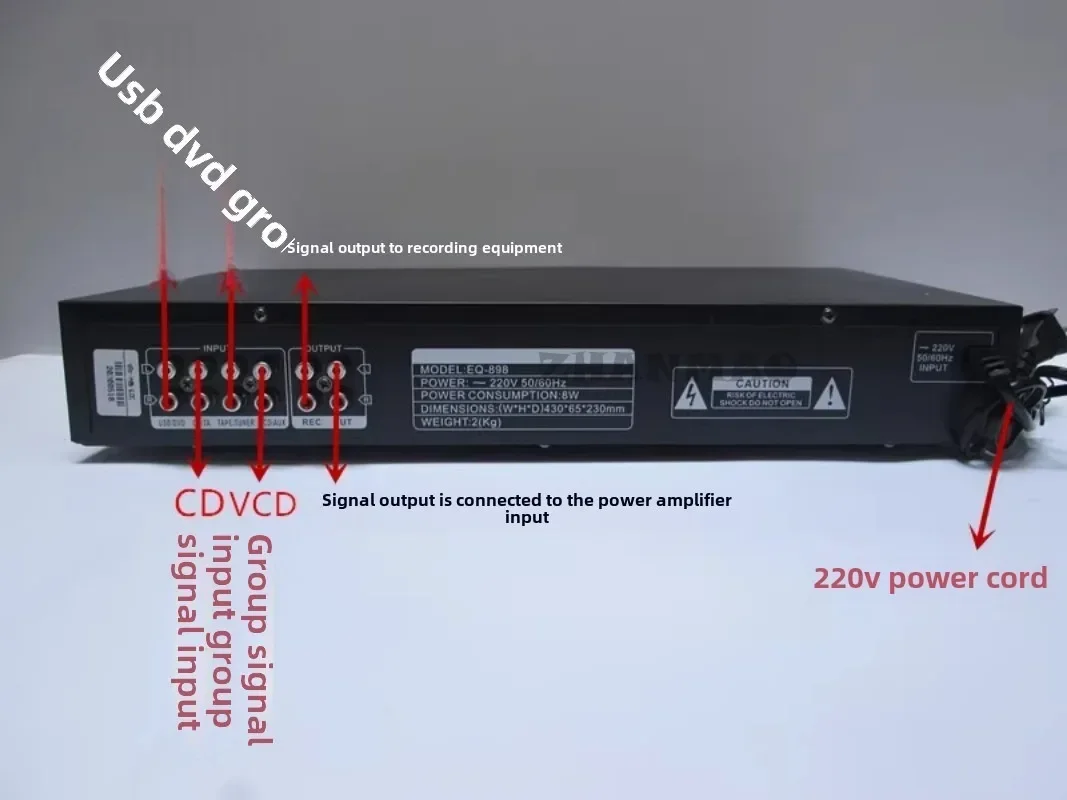 20 Segment USB Flash Drive with Built-in Bluetooth Stereo, High Medium and Low Frequency Adjustment HiFi Fever Home EQ Equalizer