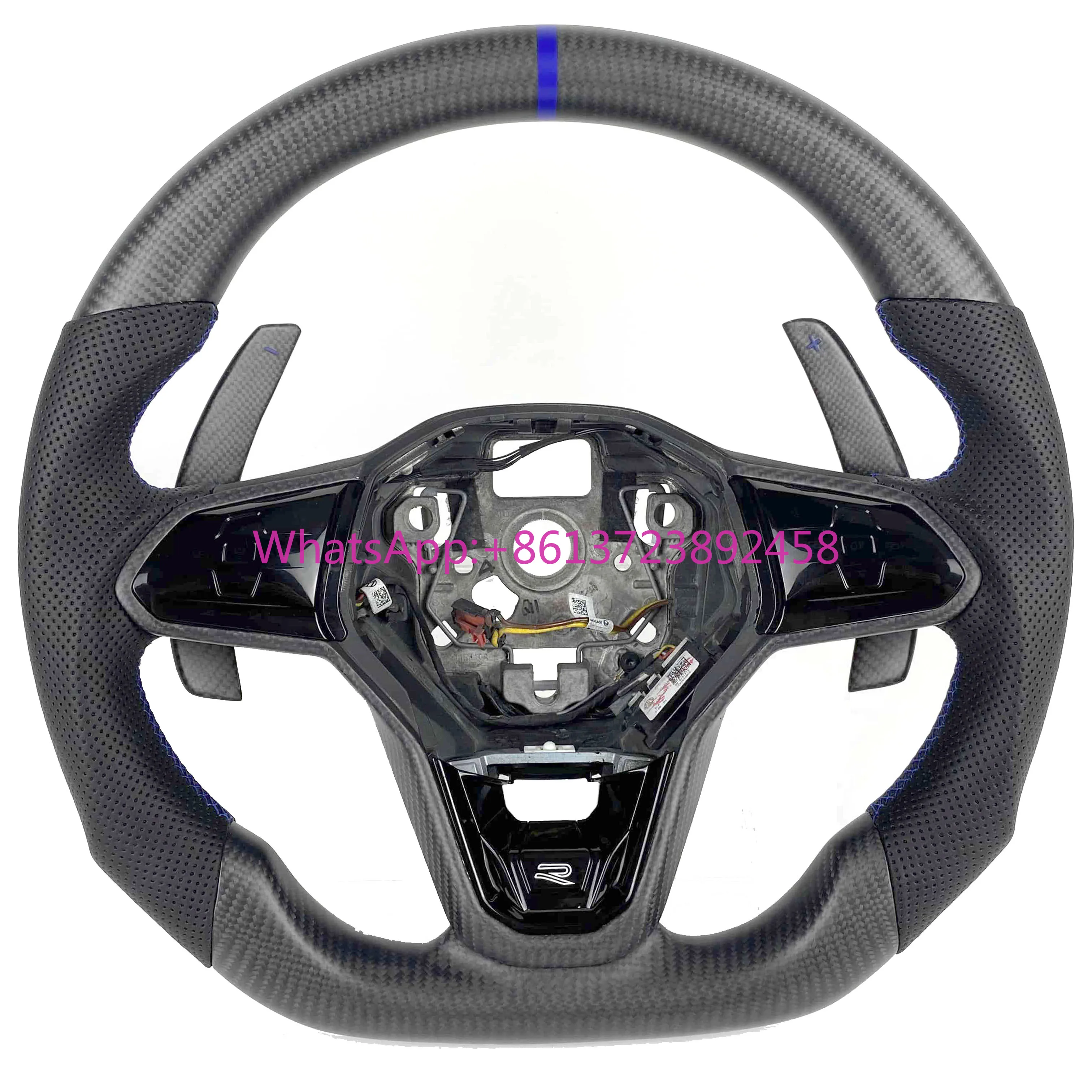 

Customized Carbon Fiber Steering Wheel for Volkswagen VW Golf 8 GTI R Line MK8 Matte Car Accessories