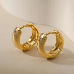 Simplicity Prime Circle Hoop Earrings Copper plated with 18K Gold Small Ear Ring for Women European Style Earrings Drop Shipping