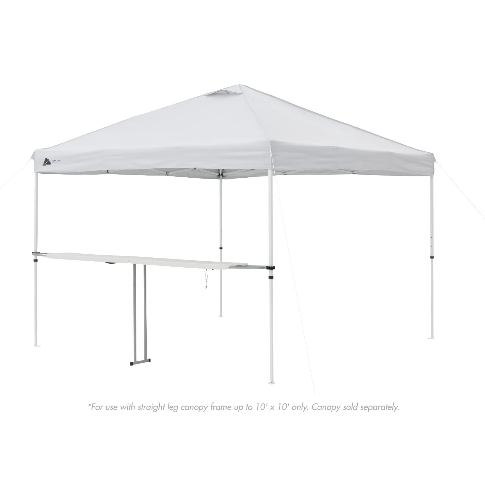 US 8 Foot Extendable Tailgate Table, White, 92.5 in x12 in x 39 in (H) - Canopy Not Included