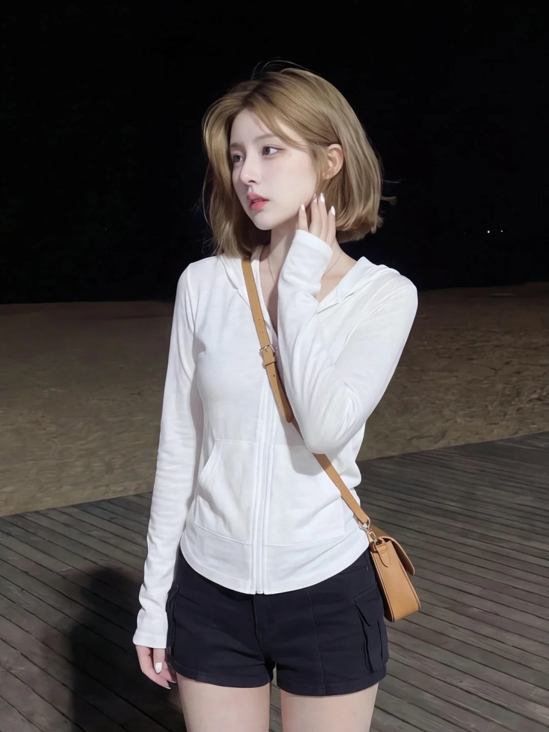 Casual White Hooded UV Protection Jacket Women's Slim Fit Long Sleeve Autumn Outerwear Sporty Top Thin Outer Layer Cardigan