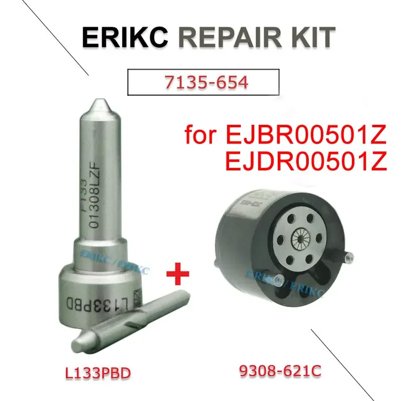 7135-654 Injector Repair Kits L133PBD+9308-621C Common Rail Injection Control Valve and Sprayer Nozzle Set for FORD EJBR00501Z