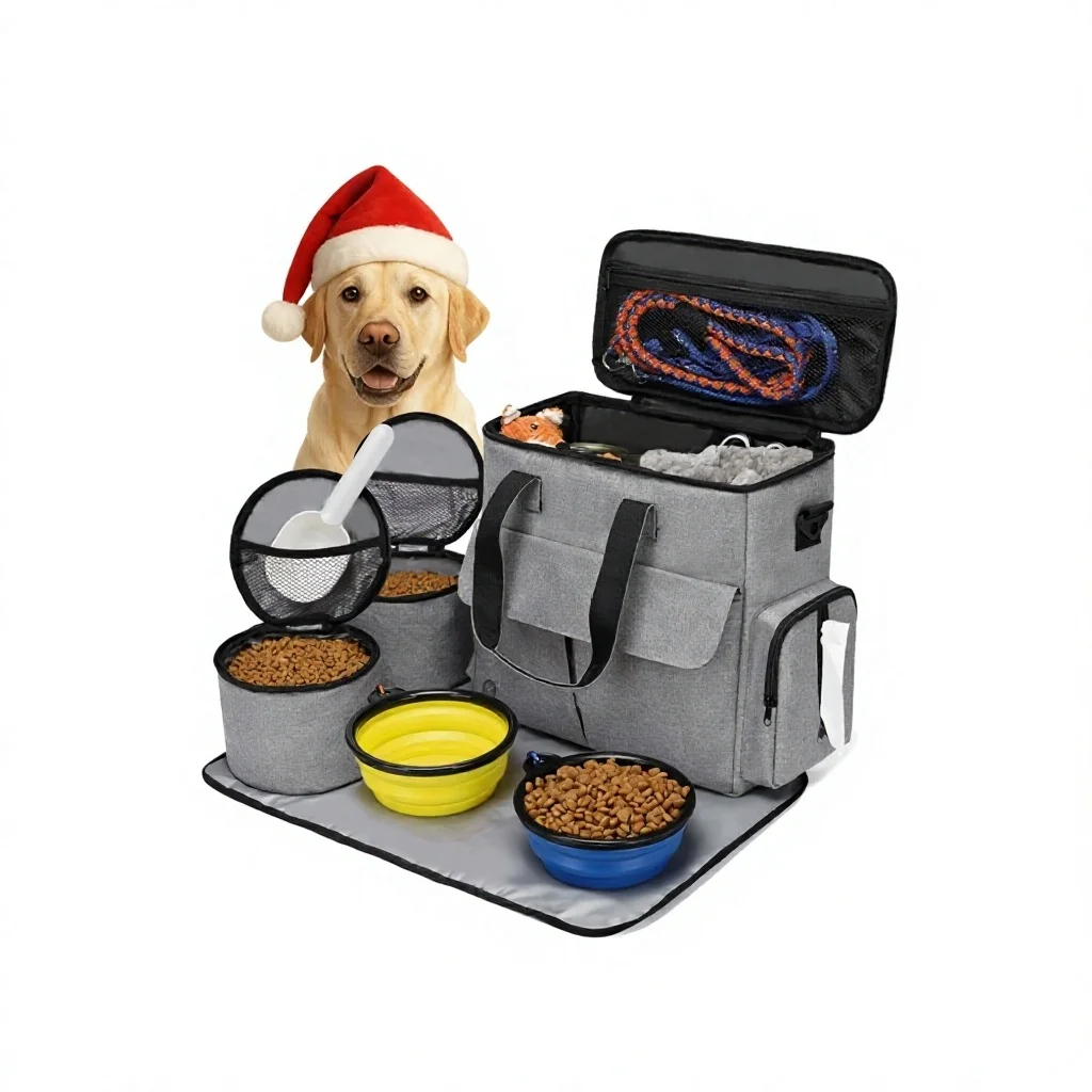 Cross-border New Outgoing Pet Travel Bag Outdoor Convenient Travel Set Multifunctional Large Capacity Portable Non-Foldable