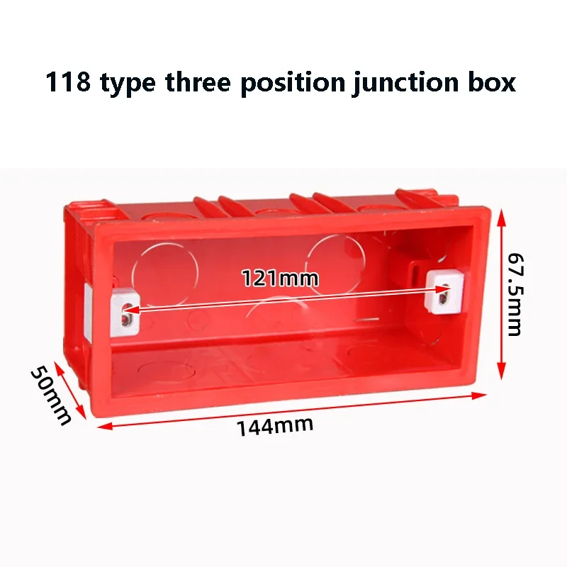 118 Type Wire Junction Boxes For Switch Socket Panel Concealed Box 2 , 3 , 4 Positions