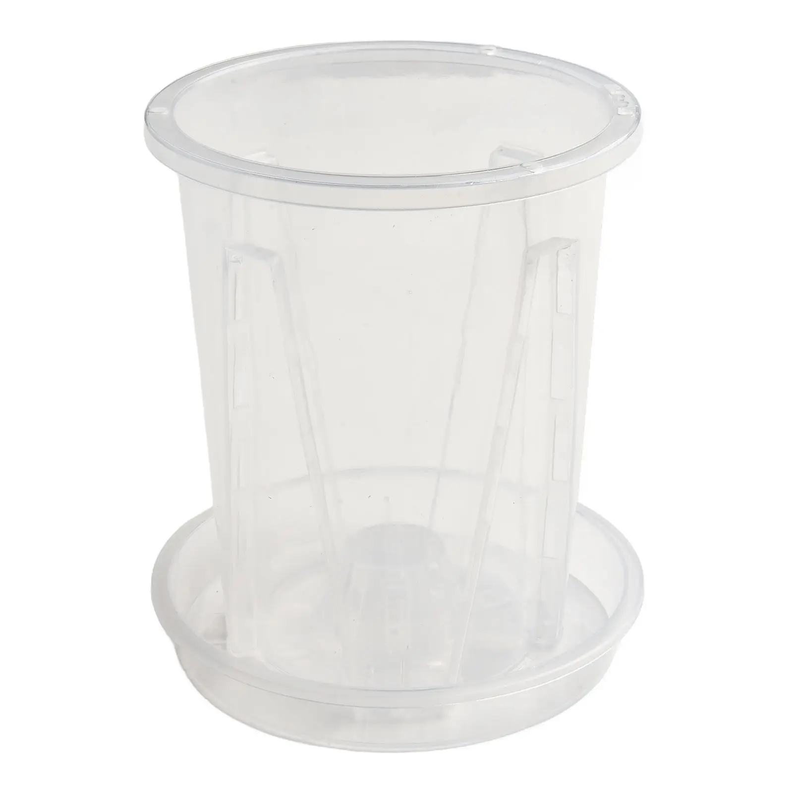 Clear Flower Pots Clear Plastic Plant Pots Root Growth Observation Sturdy And Lightweight Resistant To Deformation