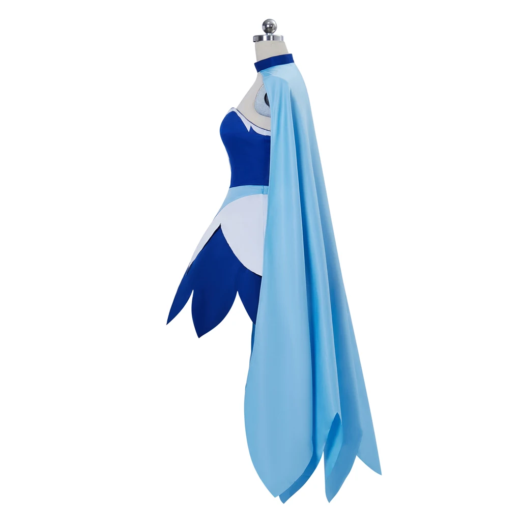 أزياء She-Ra Princesses Frosta التأثيرية فستان نسائي أزرق مع عباءة بدلة عرض حفلات الهالوين