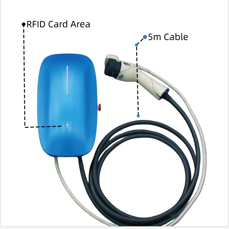 Level 1-2 New EV Charger Portable 100-240V 16A EVSE 25FT Cable NEMA 6-20 Plug NEMA 5-15 Adapter Electric Vehicle Charging