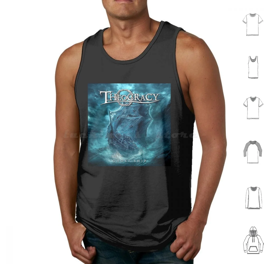 Theocracy-Ghost Ship Album 2016 Tank Tops Vest Sleeveless Theocracy American Metal Band