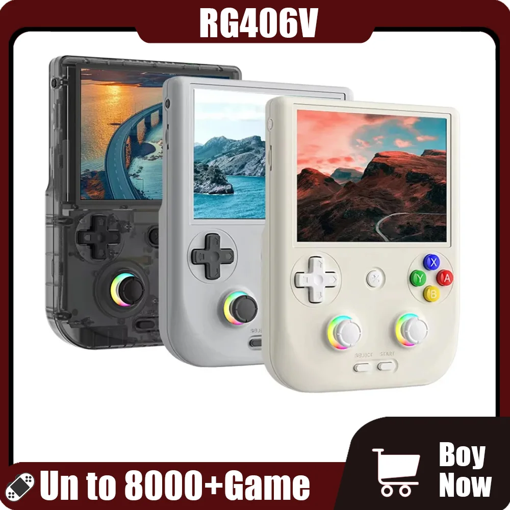 ANBERNIC RG 406V Console di gioco portatile 4 "IPS Multi-touch Screen Android13 RG406V Videogiochi retrò Supporto 1080p DP FOTA Aggiornamento