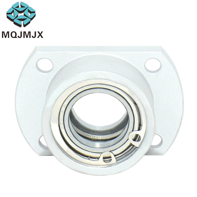1pc MT176 MT176S Flange Double Bearing Seat With Retaining Ring Dual Rubber Seal For 3D Printer Mini Lead Screw Slide Automation