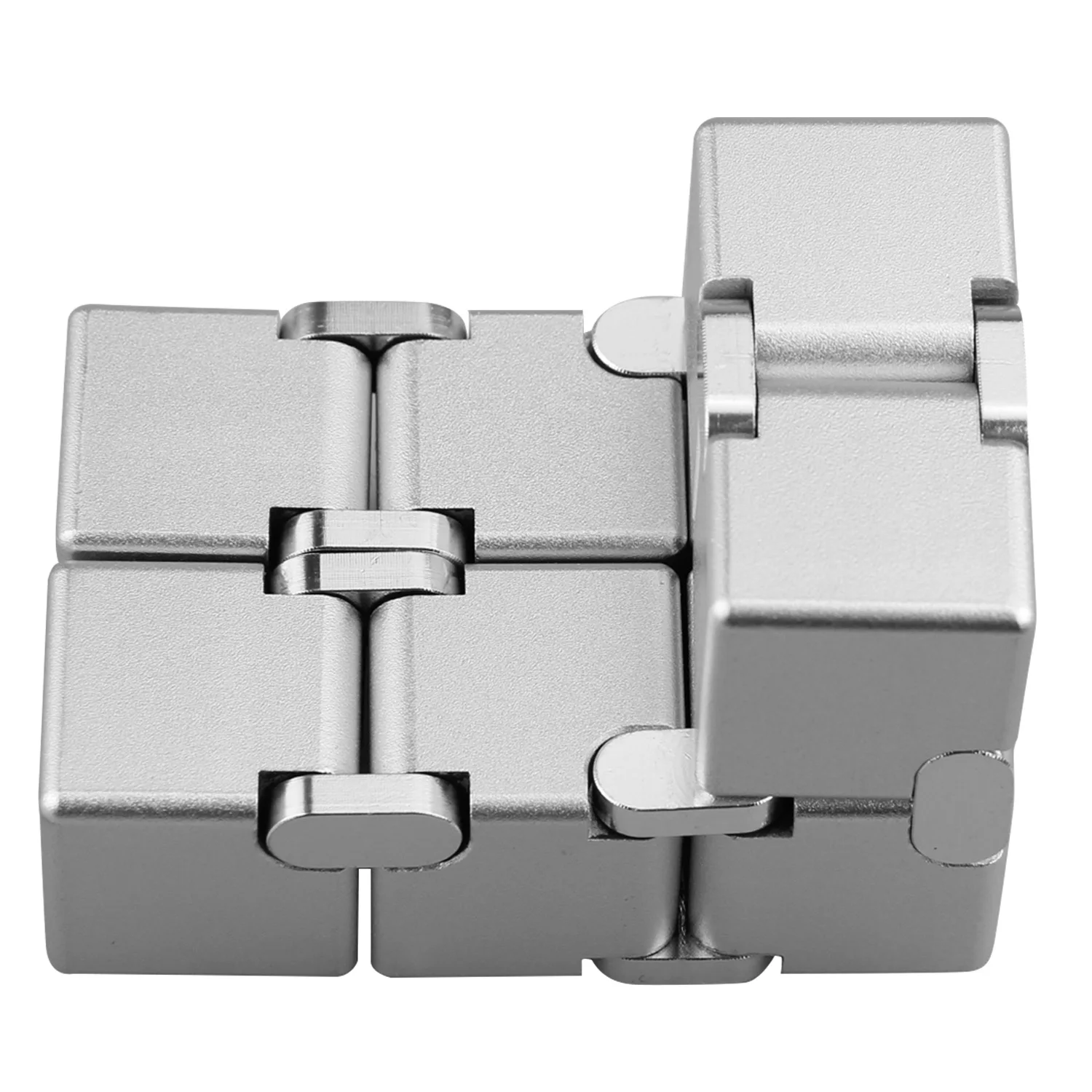 Kids Adults Mini Funny Aluminum Alloy Infinite Cube Puzzles Blocks Finger Office Flip Cubic Stress Anxiety Relief Children Toy