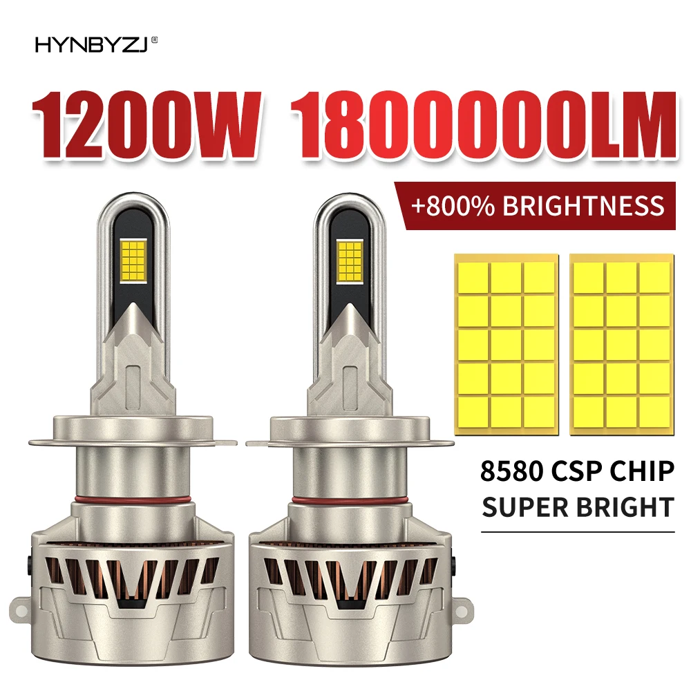 

H4 Canbus LED Car H7 LED Headlight 1200W 1800000LM H1 H8 H9 H11 9005 HB3 9006 HB4 Auto LED Lamp High Power Fog Light 6000K 12V