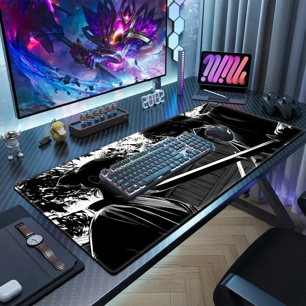 Durable and wear-resistant Japanese samurai animestyle mouse pad for home desks, gaming rooms,offices workstations,student desks