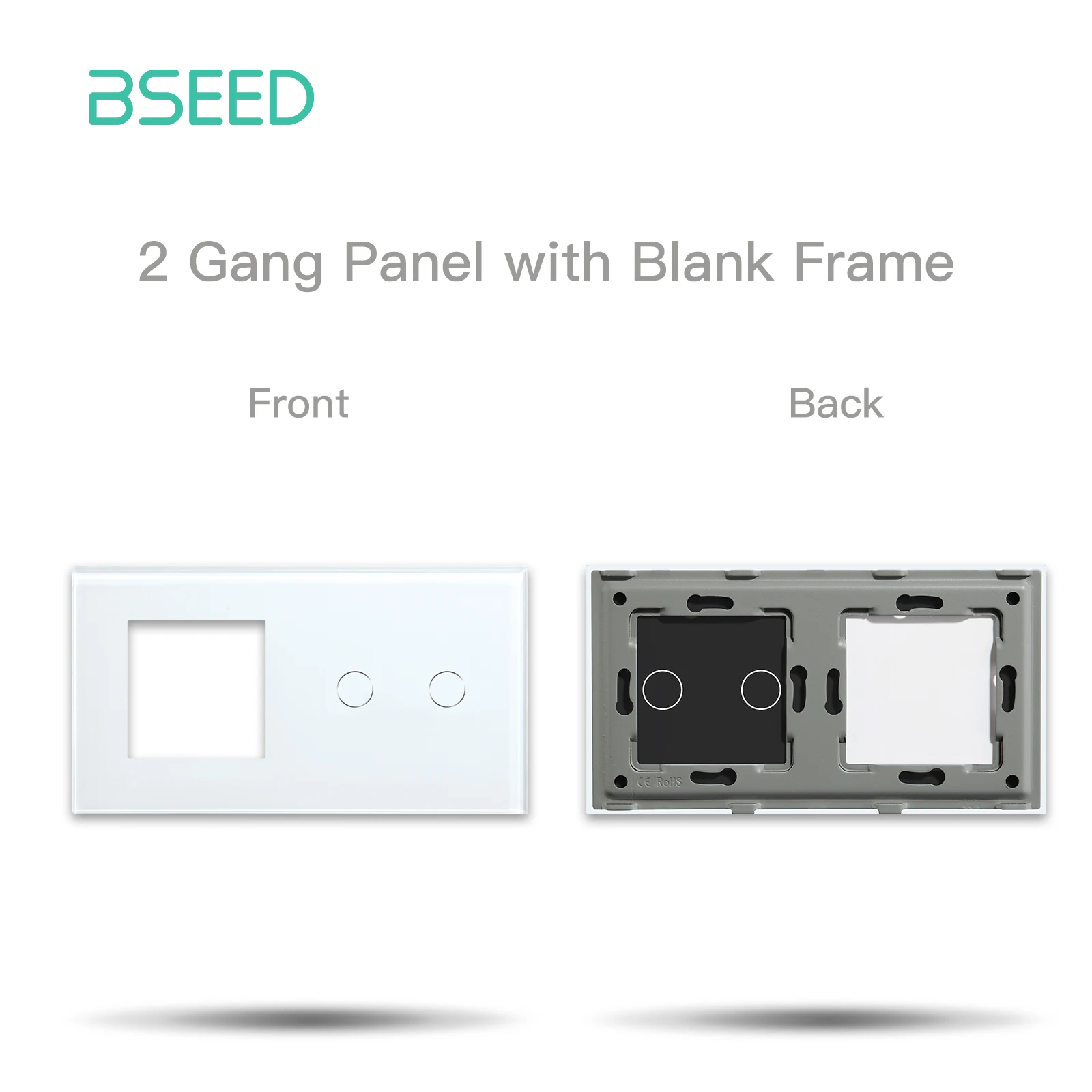 BSEED Zigbee 1/2/3Gang Touch Schalter 1/2/3Weg Funktion Basis EU Buchse Smart Stecker Glas Panel Buchse Rahmen DIY Kostenlose Kombinieren 6