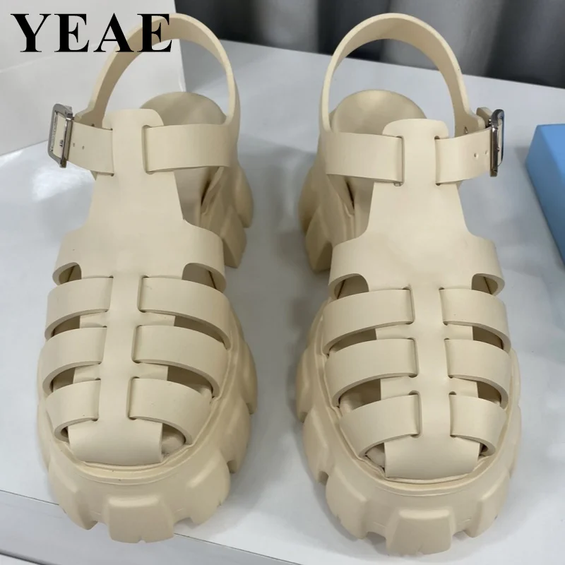 New Summer Gladiator Women Sandals Hollow Out Platform Design Sexy Thick Sole Shoes Designer Ladies Female Casual Shoes 2024