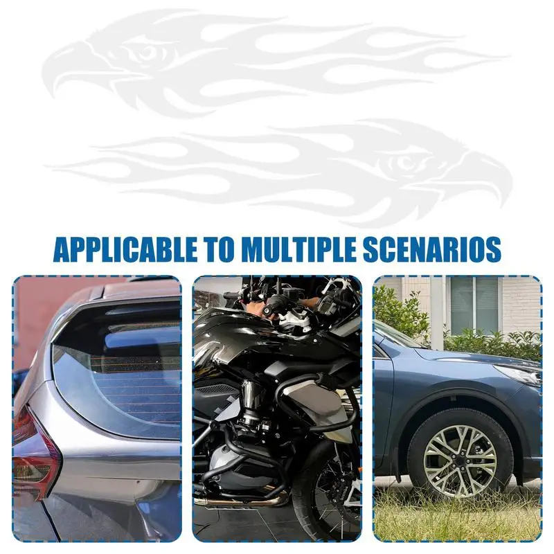 Eagle Decals For Vehicles 2Pcs Vehicle Stickers Motorbike Sticker Flame Eagle Sticker Vehicle Sticker Automotive Decals For
