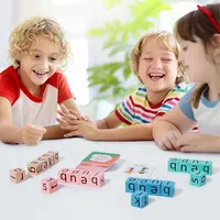 MATCHING LETTER GAME English Word Puzzle Toys Alphabet Learning Toys Kids Matching Alphabet Puzzle Toys Word Games Wooden Blocks