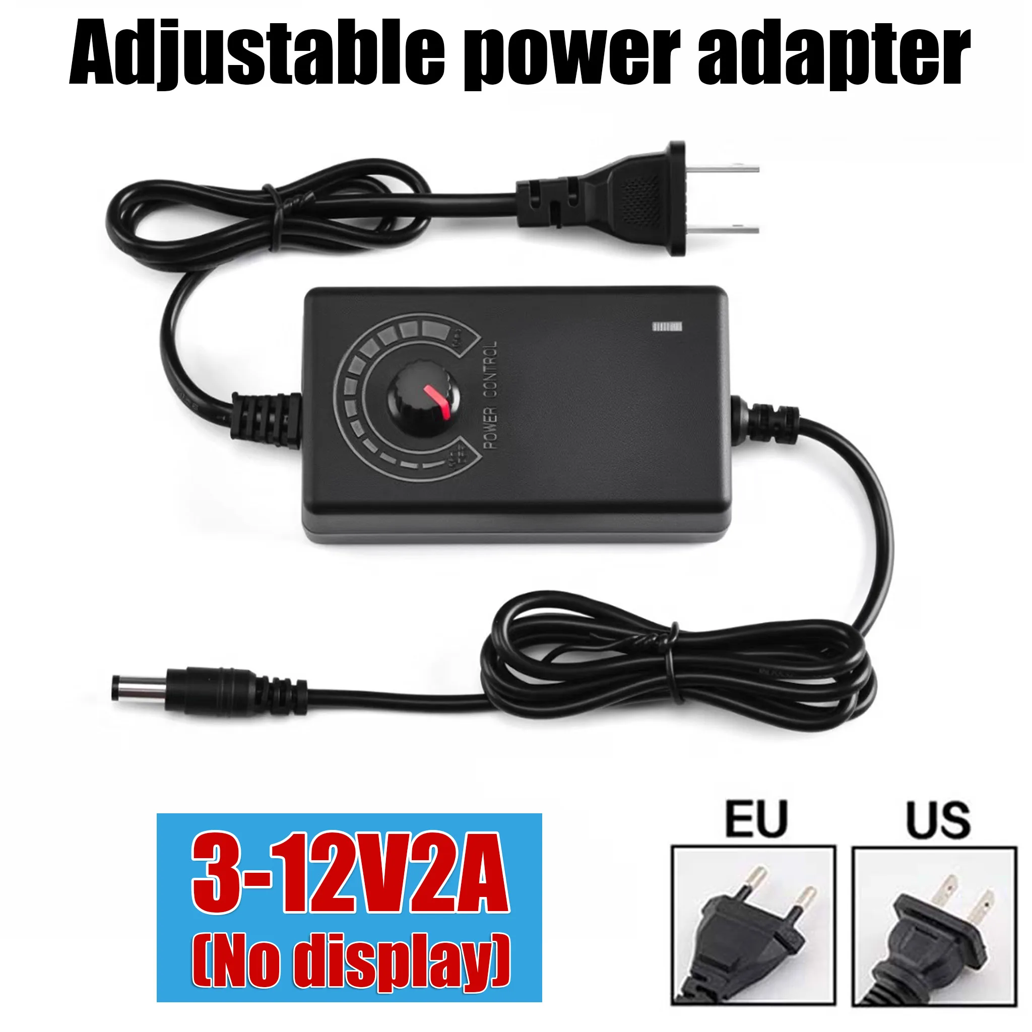 AC To DC Universal Adapter 3-12V2A No Display Screen Voltage Regulated Adjustable Power Supply Adapter US EU Plug