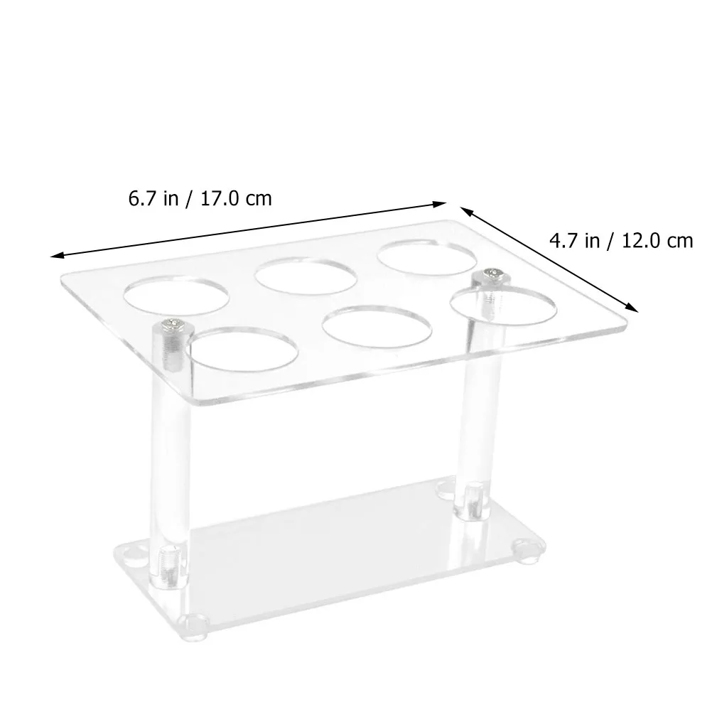 

Acrylic Ice Cream Cone Holder 6 Holes DIY Transparent Dessert Stand Rack Sushi Hand Roll Storage Wedding Party Display