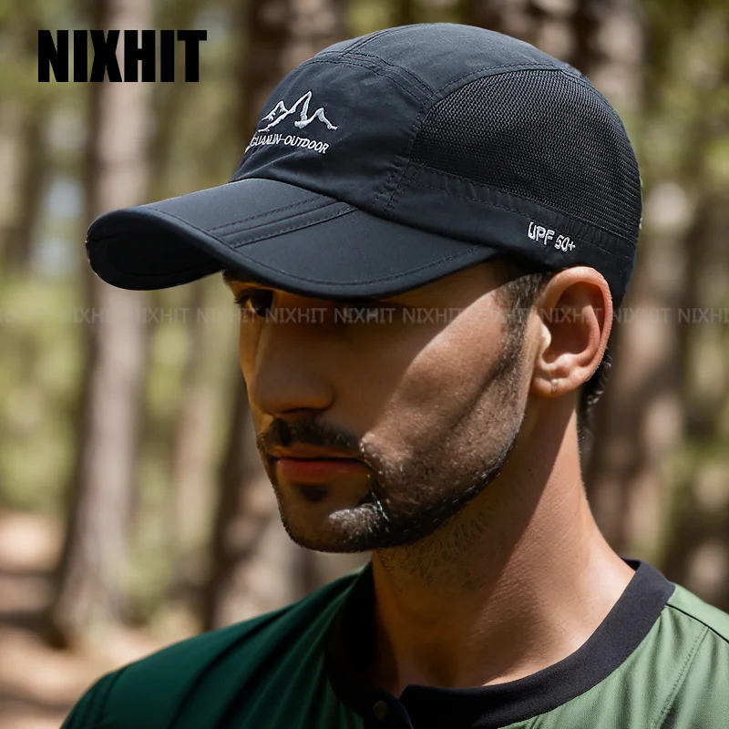 NIXHIT gorra de béisbol para hombre y mujer, gorro de secado rápido, plegable, transpirable, fino, para deportes al aire libre, montañismo,