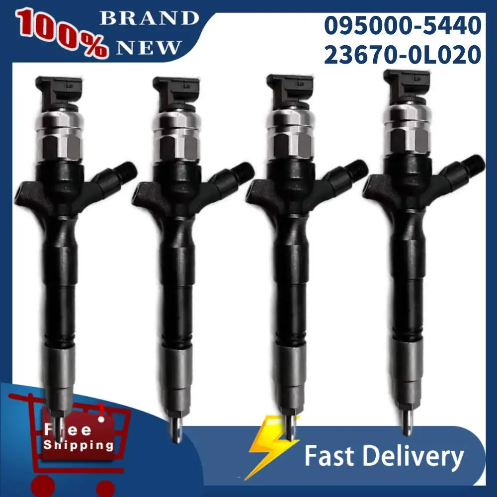 

4pcs 095000-5440 Common Rail Diesel Injection 23670-0L020 For Denso TOYOTA HILUX