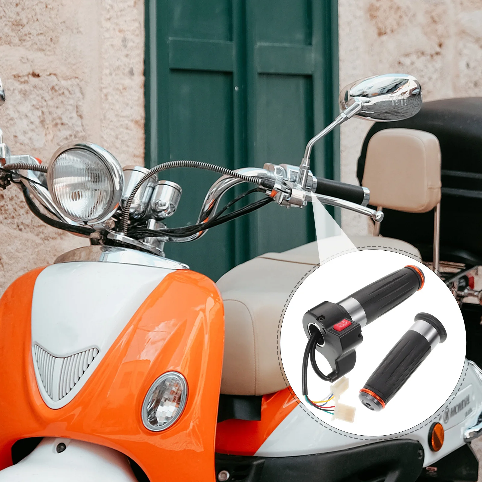 1Set Electric Bike Throttle Grip Universal Handlebars Comfortable Antislip Longterm Stable Service Electric Scooter Handle