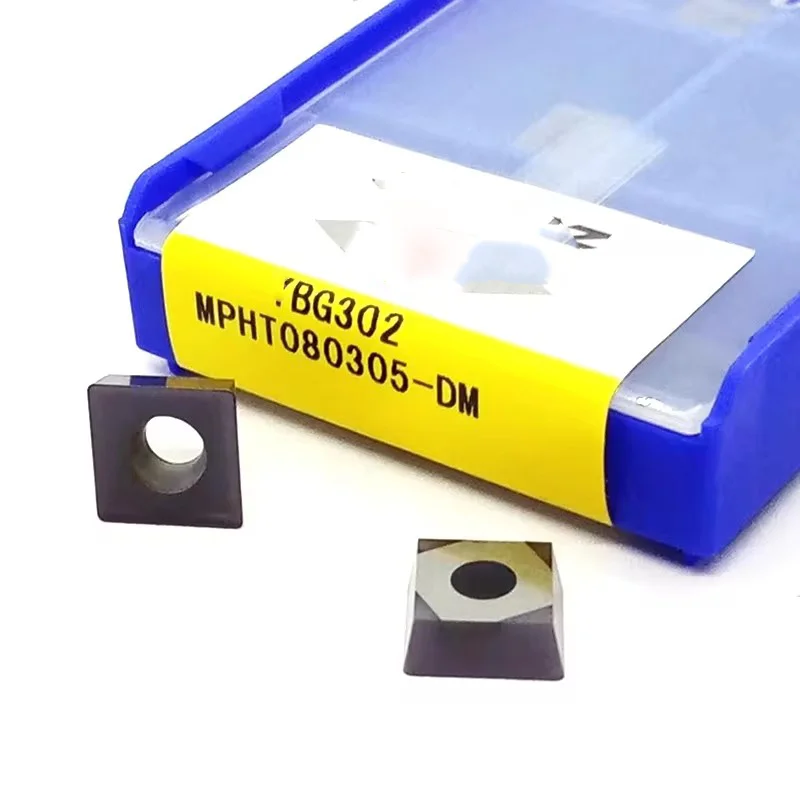

10 шт. твердосплавные вставки MPHT060304 MPHT080305 MPHT120408 DM ZBG302 трехсторонняя фрезерная вставка MPHT токарный станок с ЧПУ режущие инструменты